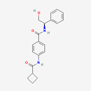 molecular formula C20H22N2O3 B3800546 4-[(cyclobutylcarbonyl)amino]-N-[(1R)-2-hydroxy-1-phenylethyl]benzamide 