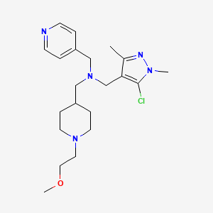 N-[(5-chloro-1,3-dimethylpyrazol-4-yl)methyl]-1-[1-(2-methoxyethyl)piperidin-4-yl]-N-(pyridin-4-ylmethyl)methanamine