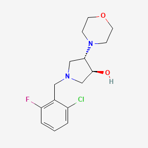 (3S,4S)-1-[(2-chloro-6-fluorophenyl)methyl]-4-morpholin-4-ylpyrrolidin-3-ol