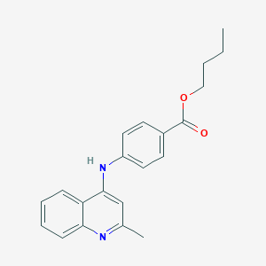 molecular formula C21H22N2O2 B380069 Butyl 4-[(2-methylquinolin-4-yl)amino]benzoate 