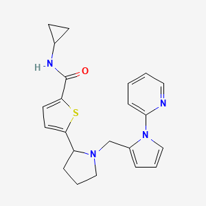 N-cyclopropyl-5-(1-{[1-(2-pyridinyl)-1H-pyrrol-2-yl]methyl}-2-pyrrolidinyl)-2-thiophenecarboxamide