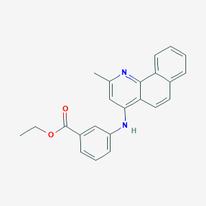 molecular formula C23H20N2O2 B380072 Ethyl 3-[(2-methylbenzo[h]quinolin-4-yl)amino]benzoate 