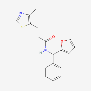 N-[2-furyl(phenyl)methyl]-3-(4-methyl-1,3-thiazol-5-yl)propanamide