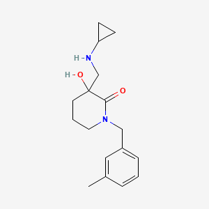 3-[(cyclopropylamino)methyl]-3-hydroxy-1-(3-methylbenzyl)-2-piperidinone