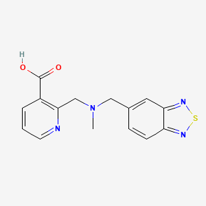 molecular formula C15H14N4O2S B3800742 2-{[(2,1,3-benzothiadiazol-5-ylmethyl)(methyl)amino]methyl}nicotinic acid 