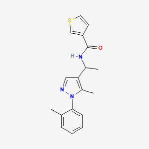 N-{1-[5-methyl-1-(2-methylphenyl)-1H-pyrazol-4-yl]ethyl}-3-thiophenecarboxamide