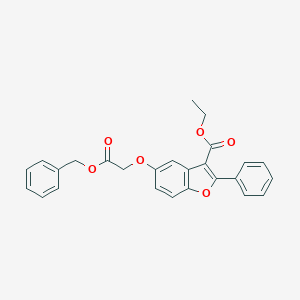 molecular formula C26H22O6 B380079 Ethyl 5-[2-(benzyloxy)-2-oxoethoxy]-2-phenyl-1-benzofuran-3-carboxylate CAS No. 300674-71-9