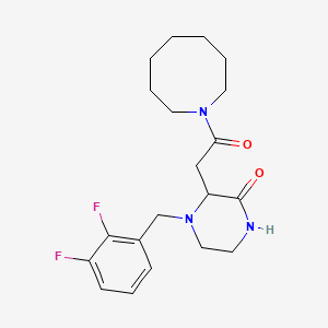 3-[2-(Azocan-1-yl)-2-oxoethyl]-4-[(2,3-difluorophenyl)methyl]piperazin-2-one