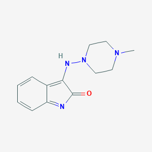 molecular formula C13H16N4O B380082 3-[(4-methylpiperazin-1-yl)amino]indol-2-one 