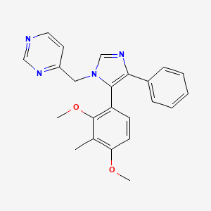 4-{[5-(2,4-dimethoxy-3-methylphenyl)-4-phenyl-1H-imidazol-1-yl]methyl}pyrimidine