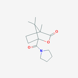 4,7,7-Trimethyl-1-(pyrrolidin-1-ylcarbonyl)-2-oxabicyclo[2.2.1]heptan-3-one