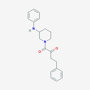 molecular formula C21H24N2O2 B3800873 1-(3-anilino-1-piperidinyl)-1-oxo-4-phenyl-2-butanone 