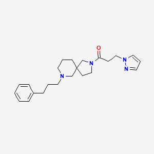 7-(3-phenylpropyl)-2-[3-(1H-pyrazol-1-yl)propanoyl]-2,7-diazaspiro[4.5]decane