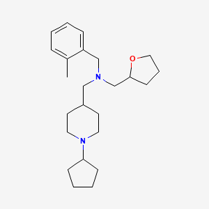 1-(1-cyclopentyl-4-piperidinyl)-N-(2-methylbenzyl)-N-(tetrahydro-2-furanylmethyl)methanamine