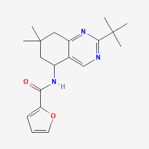 molecular formula C19H25N3O2 B3800919 N-(2-tert-butyl-7,7-dimethyl-5,6,7,8-tetrahydro-5-quinazolinyl)-2-furamide 