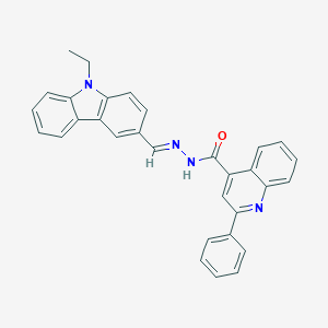molecular formula C31H24N4O B380093 N-[(E)-(9-ethylcarbazol-3-yl)methylideneamino]-2-phenylquinoline-4-carboxamide CAS No. 315205-21-1