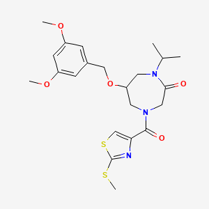 6-[(3,5-dimethoxybenzyl)oxy]-1-isopropyl-4-{[2-(methylthio)-1,3-thiazol-4-yl]carbonyl}-1,4-diazepan-2-one