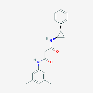 molecular formula C20H22N2O2 B3800952 N-(3,5-dimethylphenyl)-N'-[(1R*,2S*)-2-phenylcyclopropyl]malonamide 