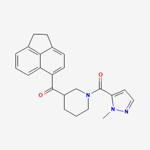 molecular formula C23H23N3O2 B3800954 1,2-dihydro-5-acenaphthylenyl{1-[(1-methyl-1H-pyrazol-5-yl)carbonyl]-3-piperidinyl}methanone 