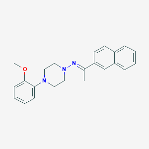 molecular formula C23H25N3O B380096 4-(2-methoxyphenyl)-N-[1-(2-naphthyl)ethylidene]-1-piperazinamine 