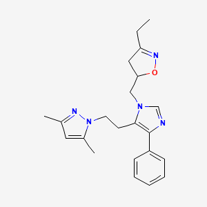 5-({5-[2-(3,5-dimethyl-1H-pyrazol-1-yl)ethyl]-4-phenyl-1H-imidazol-1-yl}methyl)-3-ethyl-4,5-dihydroisoxazole