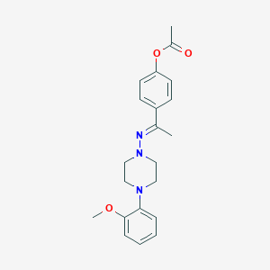 4-{N-[4-(2-methoxyphenyl)-1-piperazinyl]ethanimidoyl}phenyl acetate