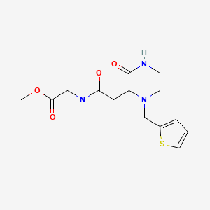 methyl N-methyl-N-{[3-oxo-1-(2-thienylmethyl)-2-piperazinyl]acetyl}glycinate