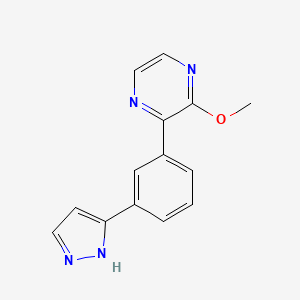 2-methoxy-3-[3-(1H-pyrazol-3-yl)phenyl]pyrazine