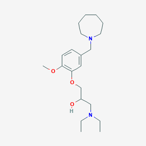 1-[5-(1-azepanylmethyl)-2-methoxyphenoxy]-3-(diethylamino)-2-propanol