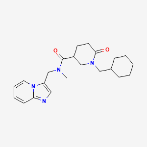 1-(cyclohexylmethyl)-N-(imidazo[1,2-a]pyridin-3-ylmethyl)-N-methyl-6-oxo-3-piperidinecarboxamide