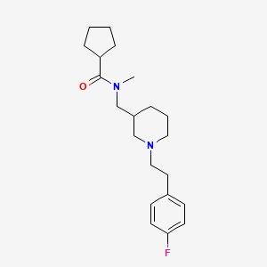 N-({1-[2-(4-fluorophenyl)ethyl]-3-piperidinyl}methyl)-N-methylcyclopentanecarboxamide