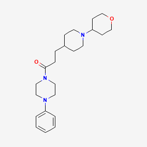 1-phenyl-4-{3-[1-(tetrahydro-2H-pyran-4-yl)-4-piperidinyl]propanoyl}piperazine