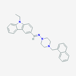 molecular formula C30H30N4 B380103 N-[(9-ethyl-9H-carbazol-3-yl)methylene]-N-[4-(1-naphthylmethyl)-1-piperazinyl]amine CAS No. 315224-97-6