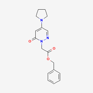 Benzyl 2-(6-oxo-4-pyrrolidin-1-ylpyridazin-1-yl)acetate