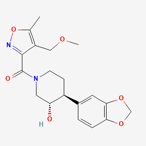 (3S*,4S*)-4-(1,3-benzodioxol-5-yl)-1-{[4-(methoxymethyl)-5-methylisoxazol-3-yl]carbonyl}piperidin-3-ol