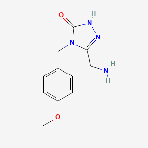 5-(aminomethyl)-4-(4-methoxybenzyl)-2,4-dihydro-3H-1,2,4-triazol-3-one