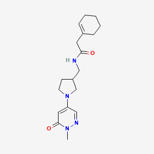 2-cyclohex-1-en-1-yl-N-{[1-(1-methyl-6-oxo-1,6-dihydropyridazin-4-yl)pyrrolidin-3-yl]methyl}acetamide