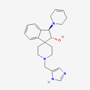 (2R*,3R*)-3-(3,6-dihydro-1(2H)-pyridinyl)-1'-(1H-imidazol-4-ylmethyl)-2,3-dihydrospiro[indene-1,4'-piperidin]-2-ol