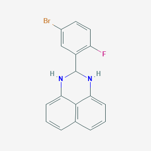 molecular formula C17H12BrFN2 B380110 2-(5-bromo-2-fluorophenyl)-2,3-dihydro-1H-perimidine 