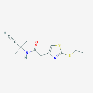 N-(1,1-dimethylprop-2-yn-1-yl)-2-[2-(ethylthio)-1,3-thiazol-4-yl]acetamide