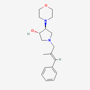 (3S,4S)-1-[(E)-2-methyl-3-phenylprop-2-enyl]-4-morpholin-4-ylpyrrolidin-3-ol