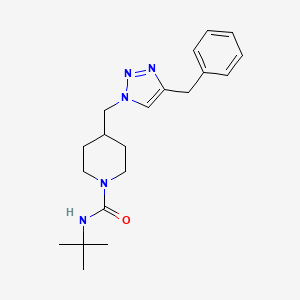 4-[(4-benzyl-1H-1,2,3-triazol-1-yl)methyl]-N-(tert-butyl)-1-piperidinecarboxamide