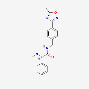 2-(dimethylamino)-N-[4-(5-methyl-1,2,4-oxadiazol-3-yl)benzyl]-2-(4-methylphenyl)acetamide