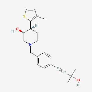 (3S*,4R*)-1-[4-(3-hydroxy-3-methylbut-1-yn-1-yl)benzyl]-4-(3-methyl-2-thienyl)piperidin-3-ol