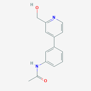 N-{3-[2-(hydroxymethyl)-4-pyridinyl]phenyl}acetamide