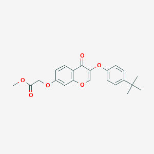 molecular formula C22H22O6 B380117 methyl {[3-(4-tert-butylphenoxy)-4-oxo-4H-chromen-7-yl]oxy}acetate CAS No. 302952-67-6