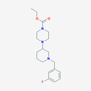 Ethyl 4-[1-[(3-fluorophenyl)methyl]piperidin-3-yl]piperazine-1-carboxylate