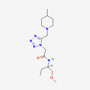 N-(1-methoxybutan-2-yl)-2-[5-[(4-methylpiperidin-1-yl)methyl]tetrazol-1-yl]acetamide