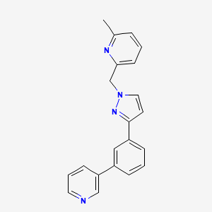 2-methyl-6-({3-[3-(3-pyridinyl)phenyl]-1H-pyrazol-1-yl}methyl)pyridine