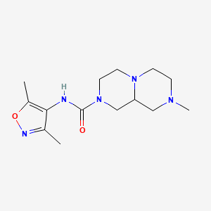 N-(3,5-dimethylisoxazol-4-yl)-8-methyloctahydro-2H-pyrazino[1,2-a]pyrazine-2-carboxamide